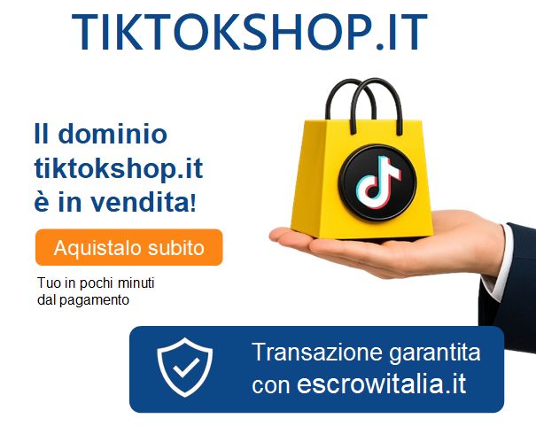 Immagine del dominio tiktokshop.it in vendita